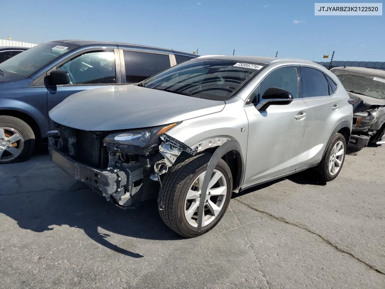 2019 Lexus Nx 300 Base F Sport VIN: JTJYARBZ3K2122520 Lot: 73385774