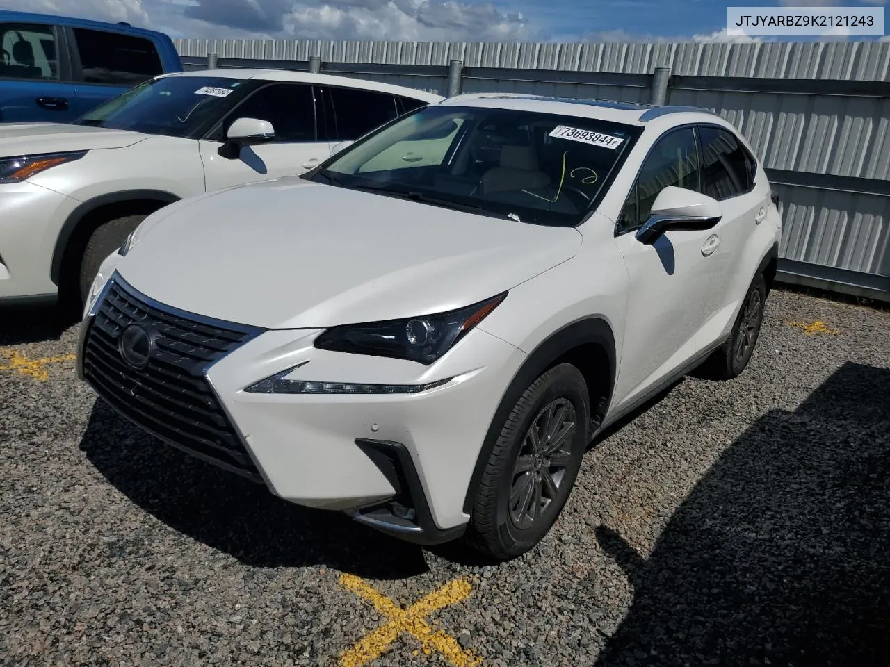 2019 Lexus Nx 300 Base VIN: JTJYARBZ9K2121243 Lot: 73693844