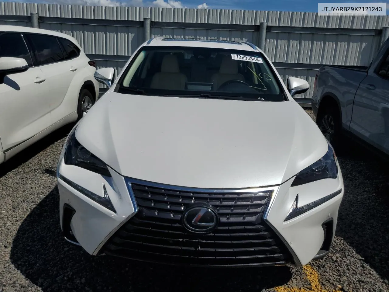 2019 Lexus Nx 300 Base VIN: JTJYARBZ9K2121243 Lot: 73693844