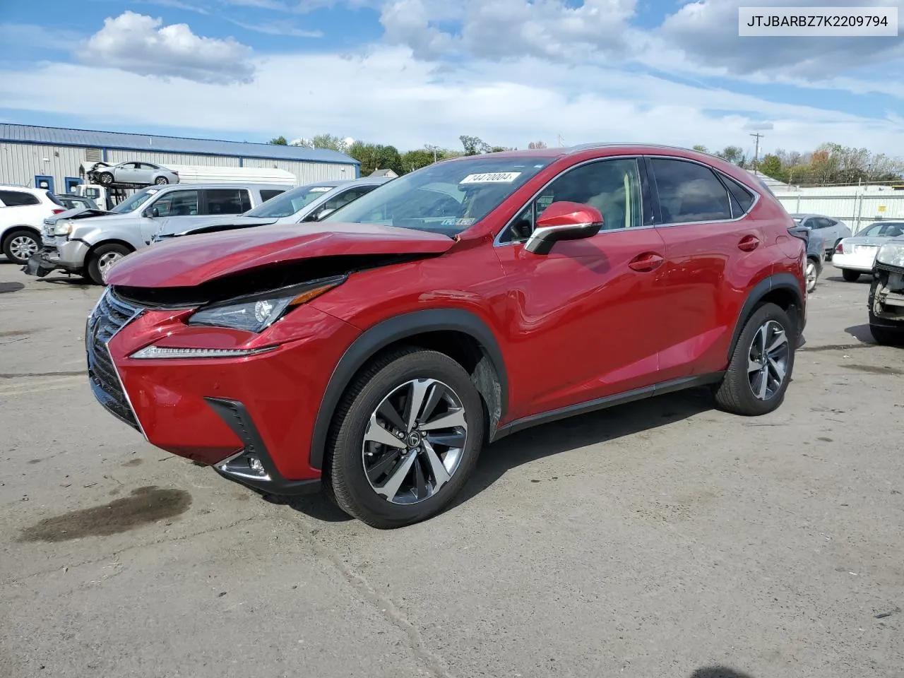 2019 Lexus Nx 300 Base VIN: JTJBARBZ7K2209794 Lot: 74470004