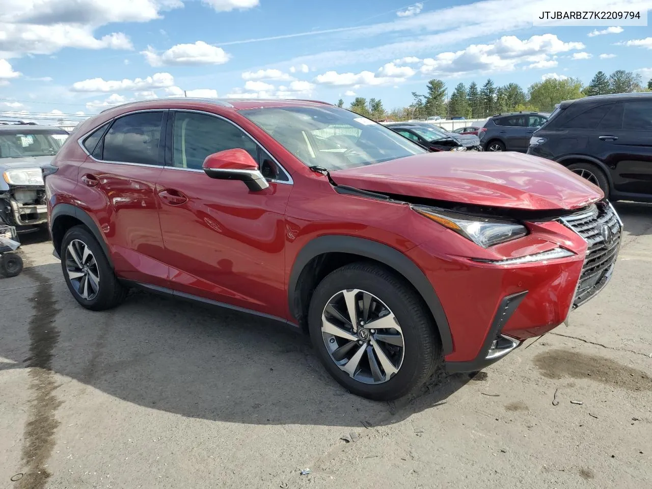 2019 Lexus Nx 300 Base VIN: JTJBARBZ7K2209794 Lot: 74470004