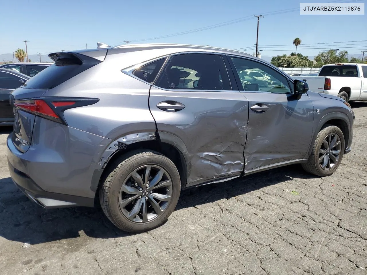 2019 Lexus Nx 300 Base VIN: JTJYARBZ5K2119876 Lot: 76493064