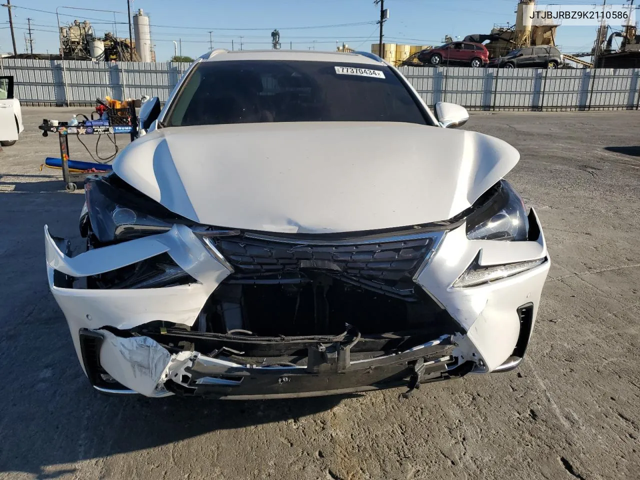 2019 Lexus Nx 300H VIN: JTJBJRBZ9K2110586 Lot: 77370434