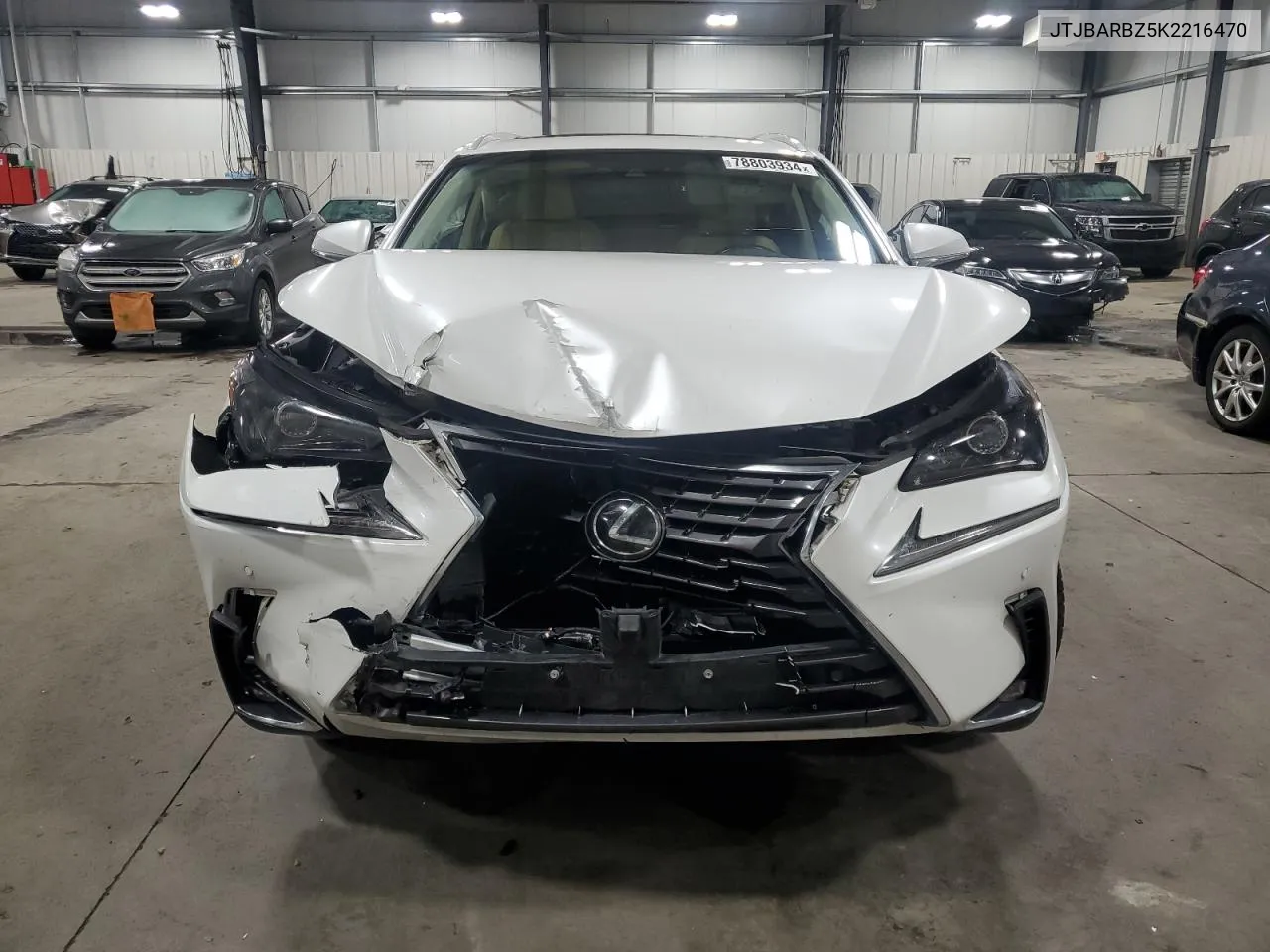 2019 Lexus Nx 300 Base VIN: JTJBARBZ5K2216470 Lot: 78803934