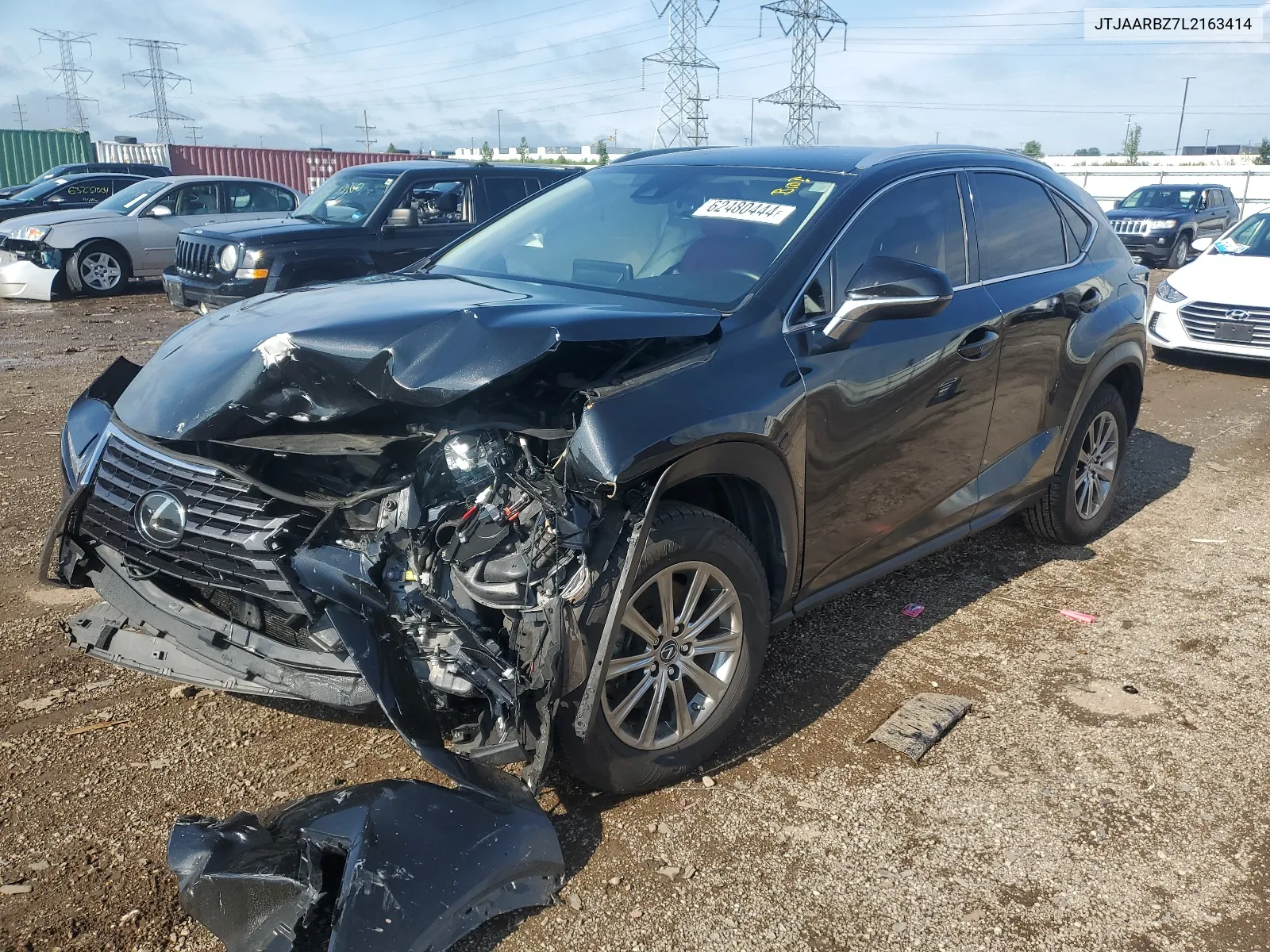 2020 Lexus Nx 300 Base VIN: JTJAARBZ7L2163414 Lot: 62480444