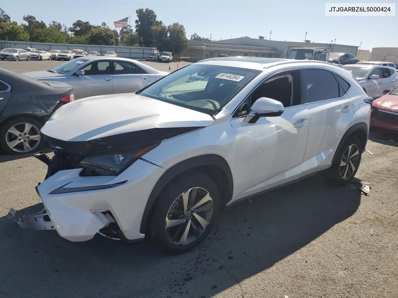 2020 Lexus Nx 300 VIN: JTJGARBZ6L5000424 Lot: 69146394