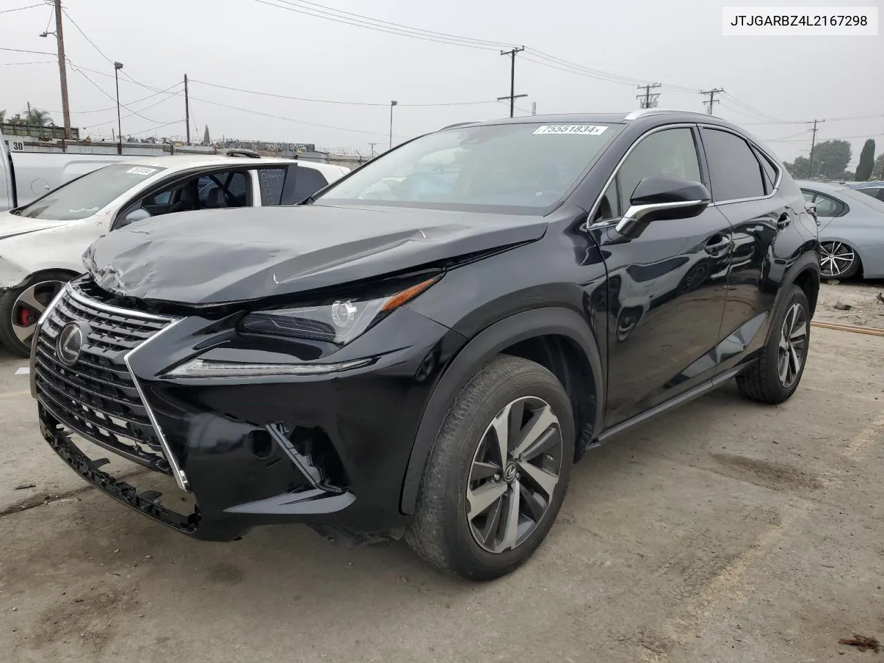 2020 Lexus Nx 300 VIN: JTJGARBZ4L2167298 Lot: 75551834