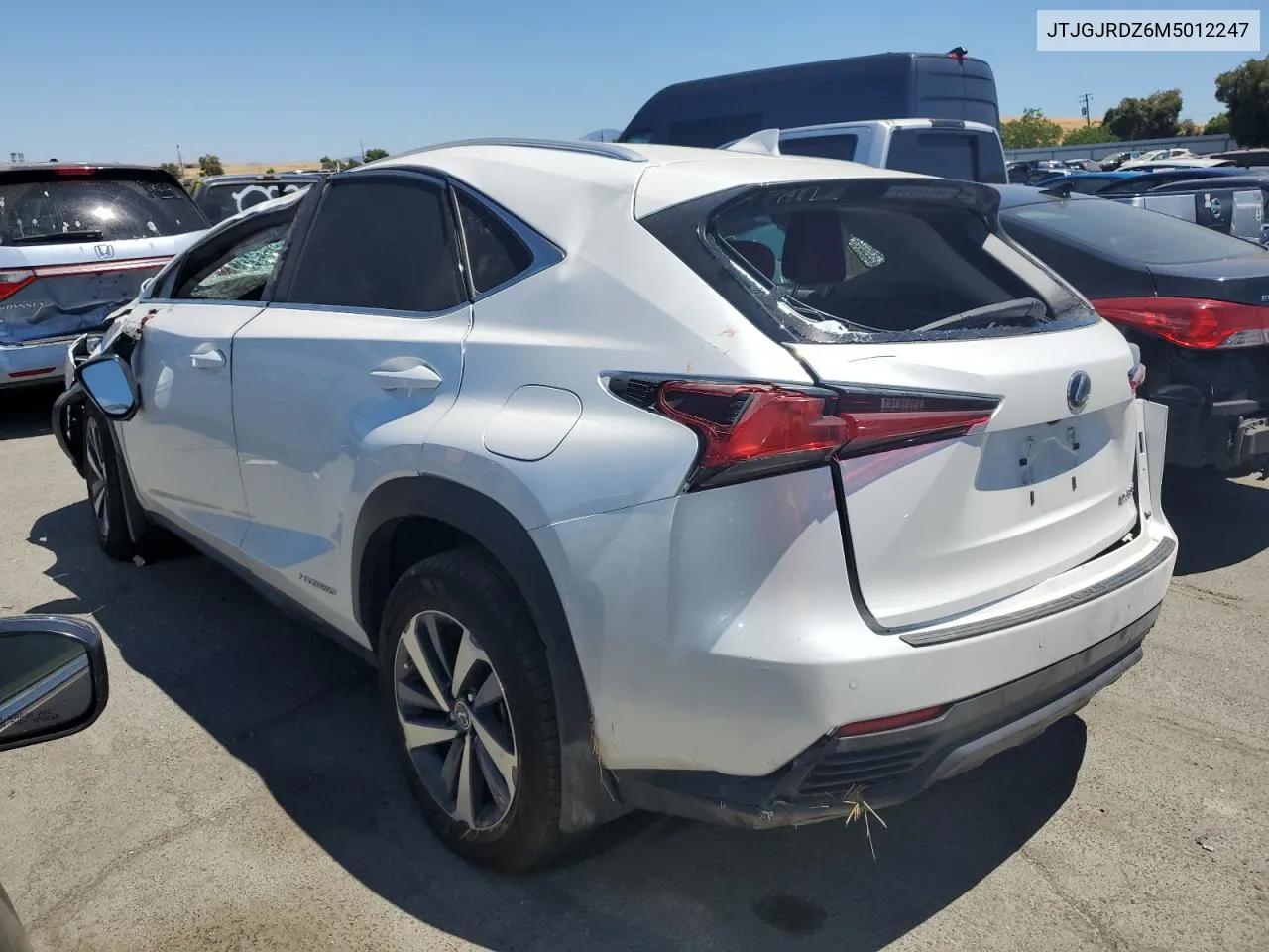 2021 Lexus Nx 300H Base VIN: JTJGJRDZ6M5012247 Lot: 63018254