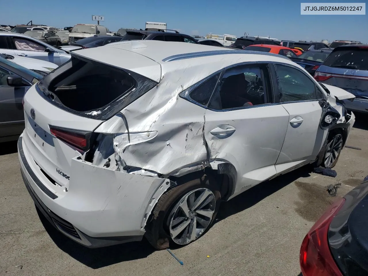 2021 Lexus Nx 300H Base VIN: JTJGJRDZ6M5012247 Lot: 63018254