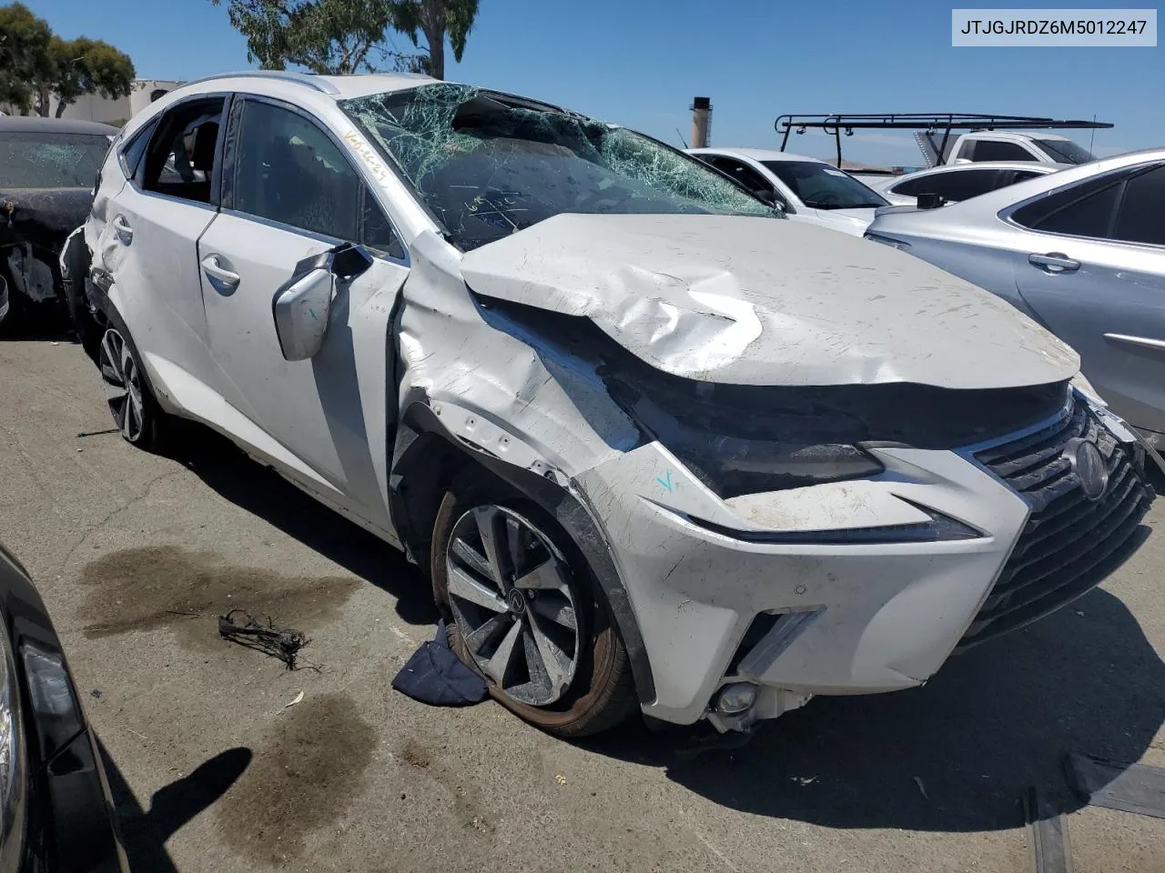 2021 Lexus Nx 300H Base VIN: JTJGJRDZ6M5012247 Lot: 63018254