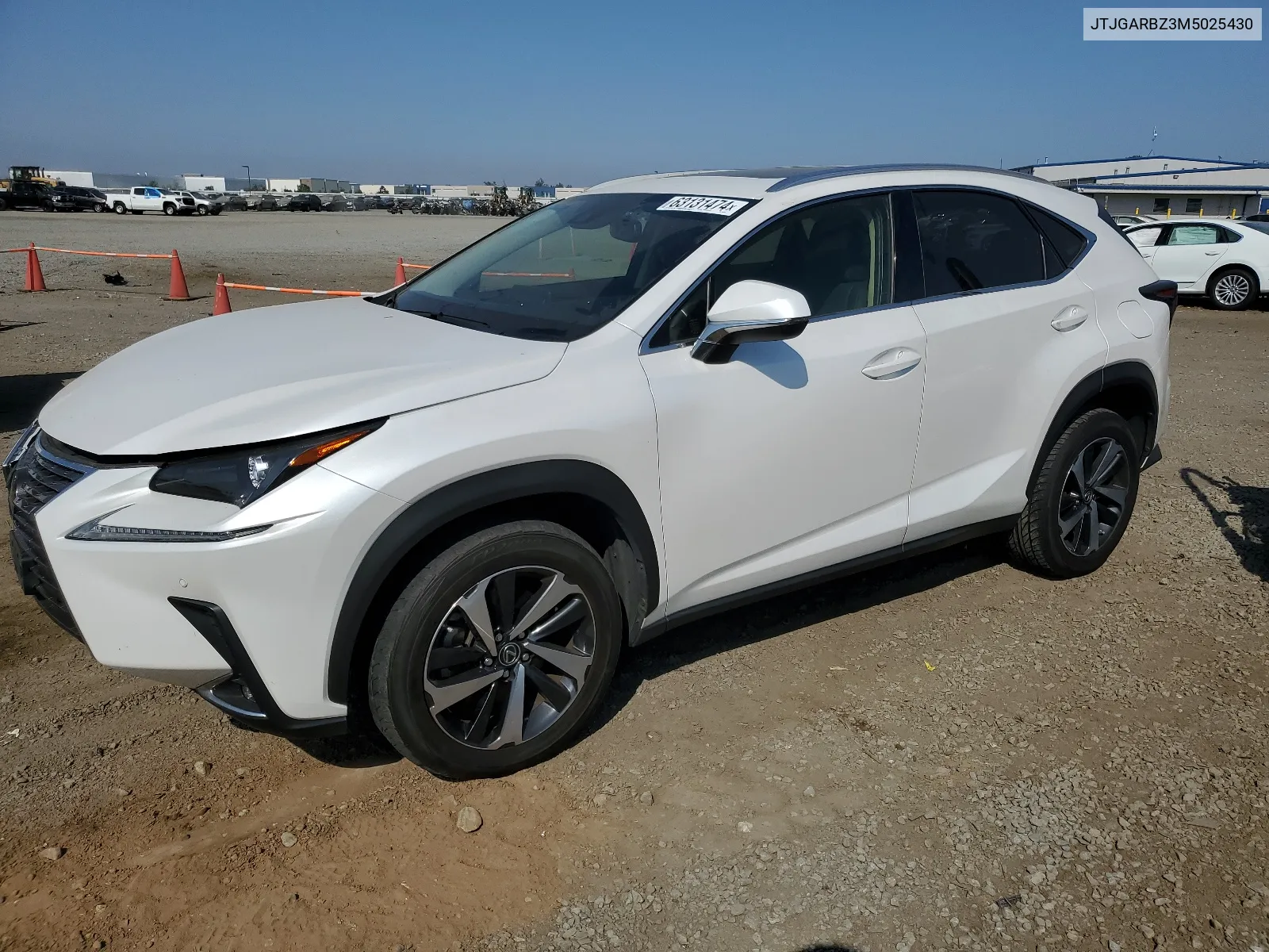 2021 Lexus Nx 300 Base VIN: JTJGARBZ3M5025430 Lot: 63131474