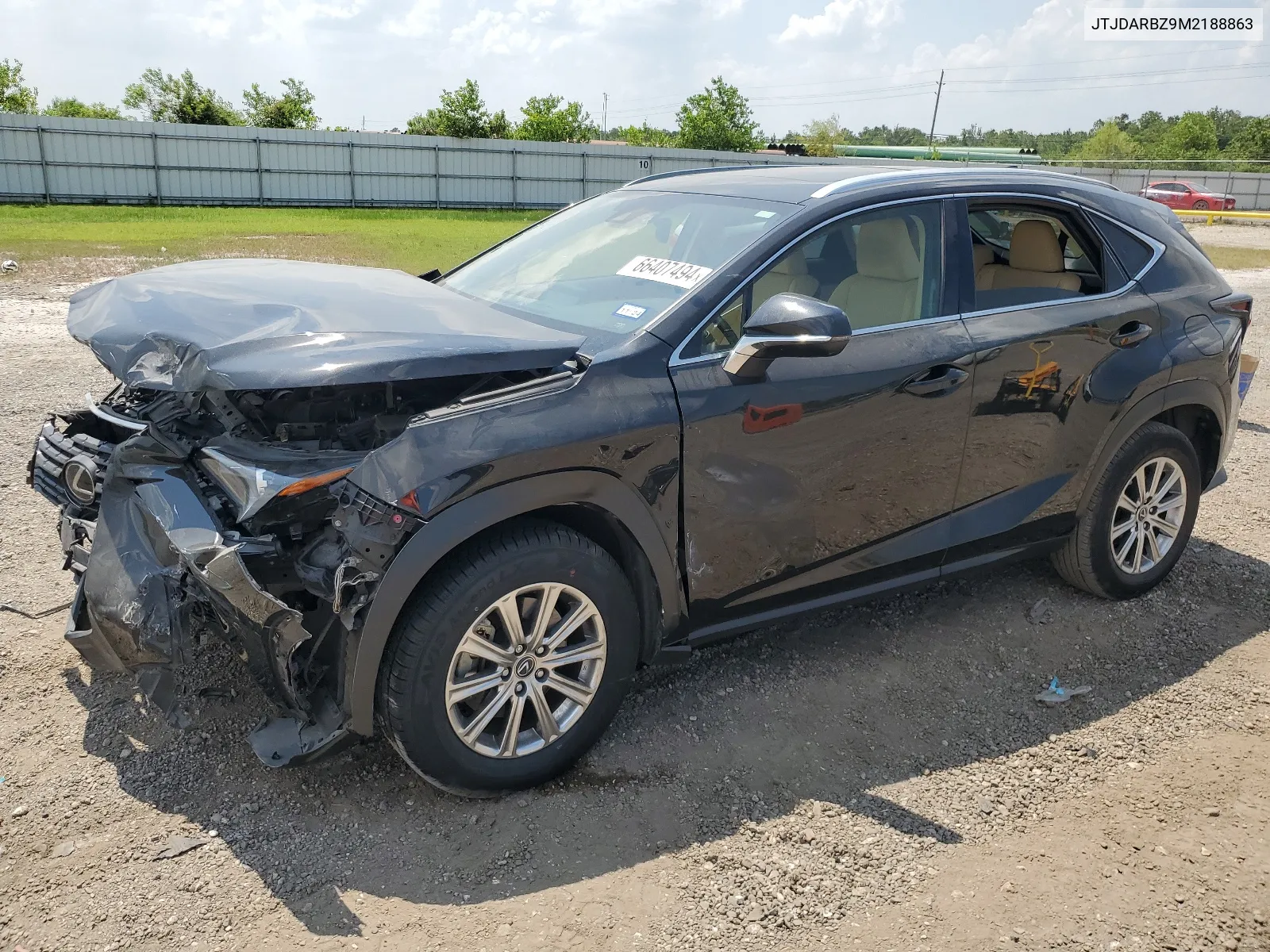 2021 Lexus Nx 300 Base VIN: JTJDARBZ9M2188863 Lot: 66407494