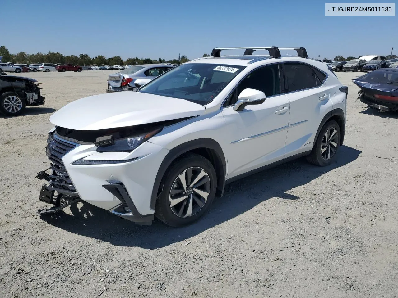 2021 Lexus Nx 300H Base VIN: JTJGJRDZ4M5011680 Lot: 66752054