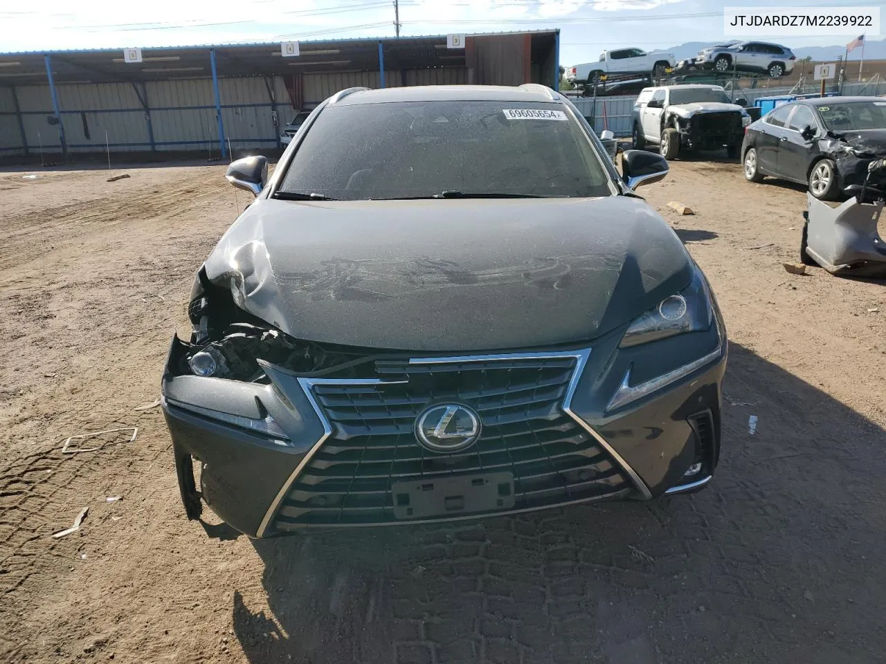 2021 Lexus Nx 300 Base VIN: JTJDARDZ7M2239922 Lot: 69605654