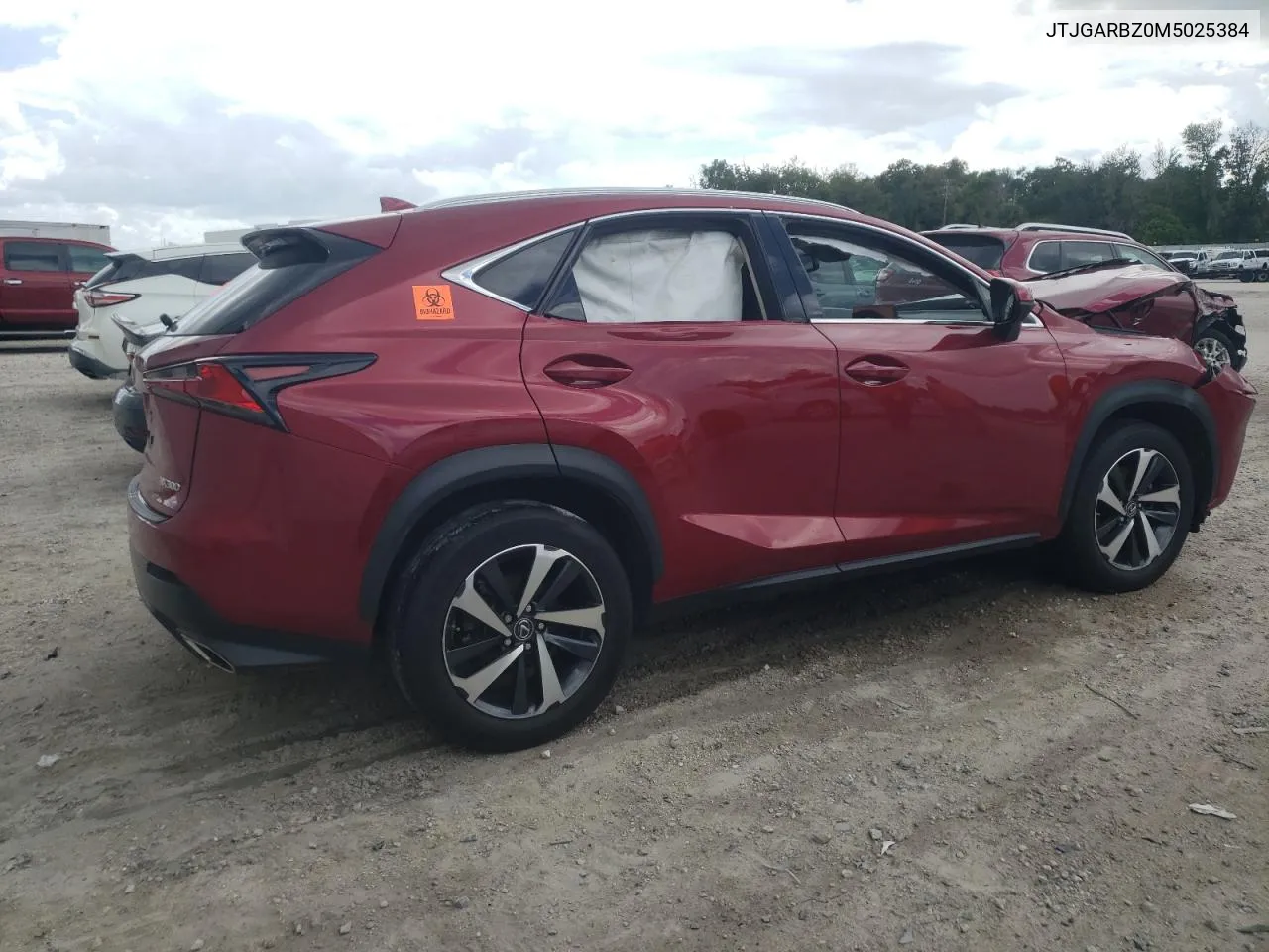 2021 Lexus Nx 300 Base VIN: JTJGARBZ0M5025384 Lot: 69820354