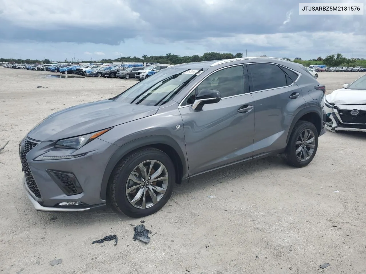 2021 Lexus Nx 300 Base VIN: JTJSARBZ5M2181576 Lot: 71725764