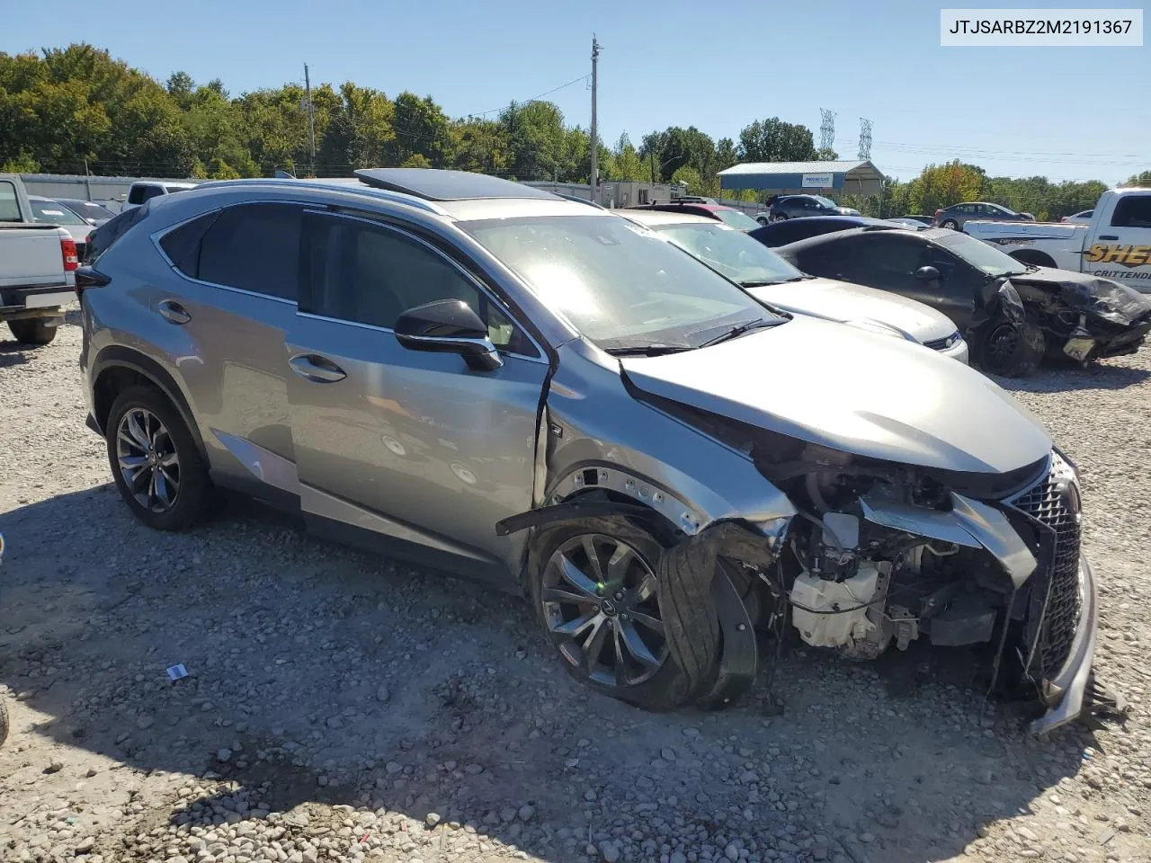 2021 Lexus Nx 300 Base VIN: JTJSARBZ2M2191367 Lot: 73404004