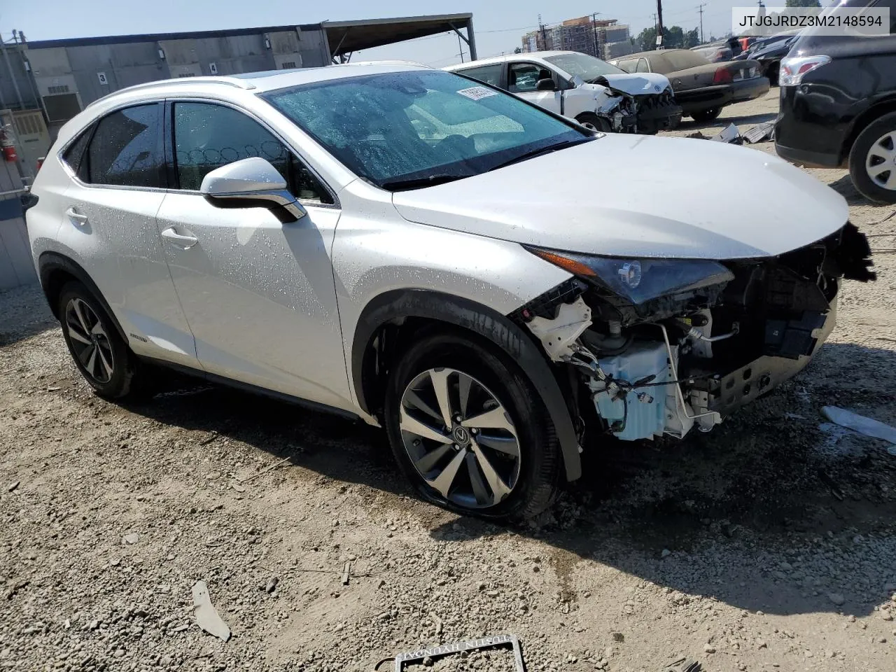 2021 Lexus Nx 300H Base VIN: JTJGJRDZ3M2148594 Lot: 73695914