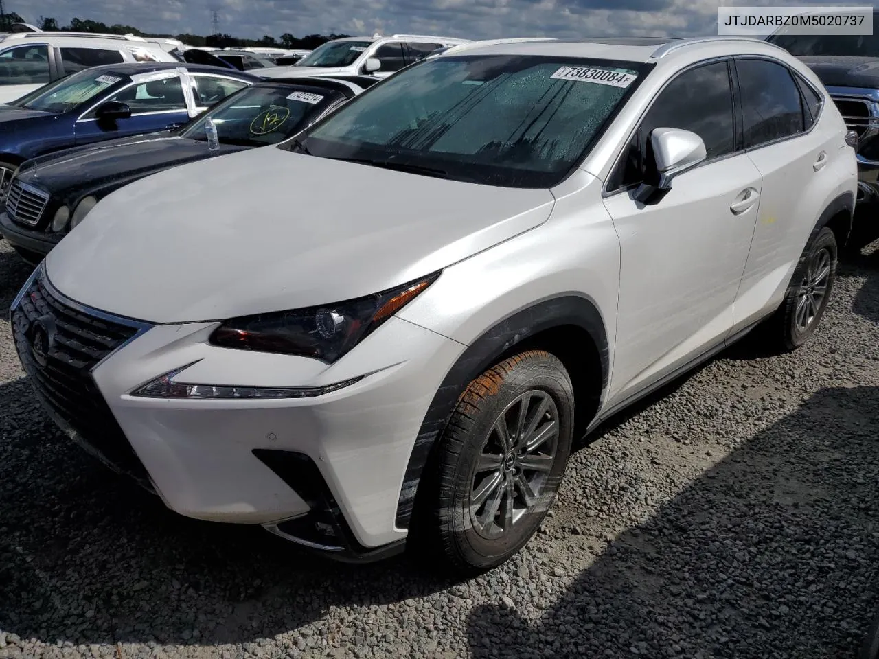 2021 Lexus Nx 300 Base VIN: JTJDARBZ0M5020737 Lot: 73830084