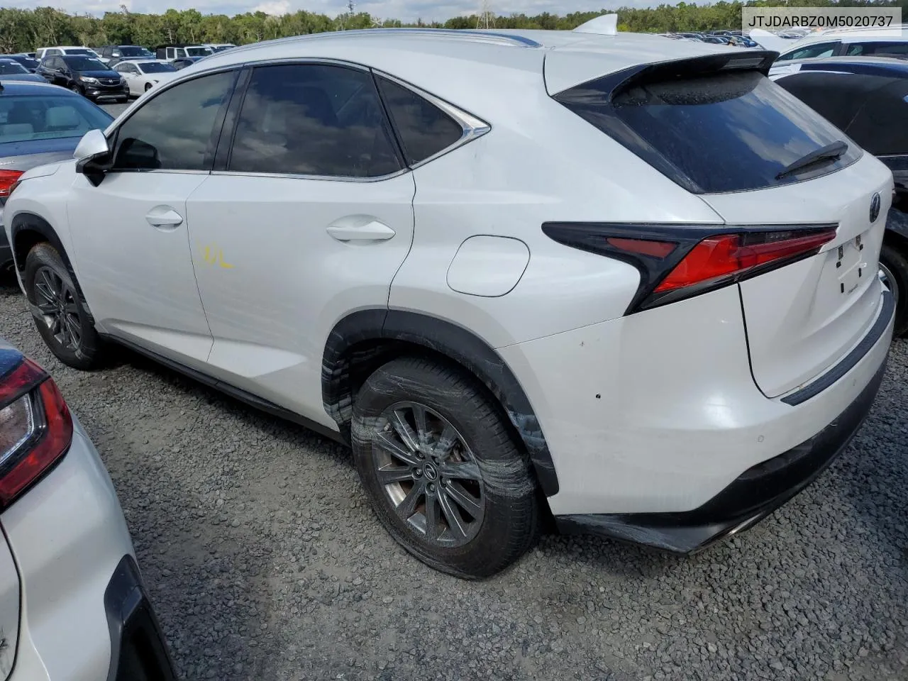 2021 Lexus Nx 300 Base VIN: JTJDARBZ0M5020737 Lot: 73830084