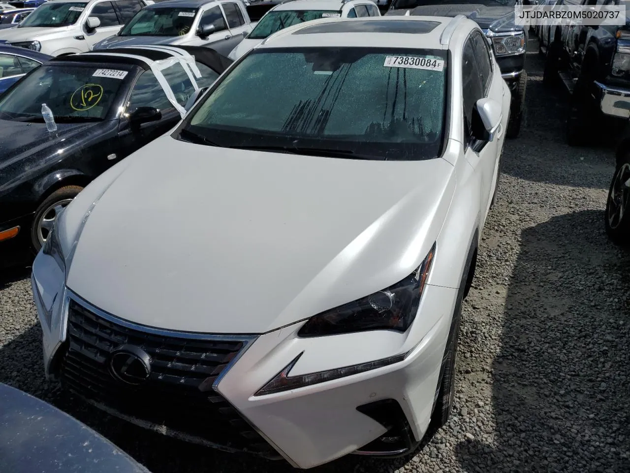 2021 Lexus Nx 300 Base VIN: JTJDARBZ0M5020737 Lot: 73830084