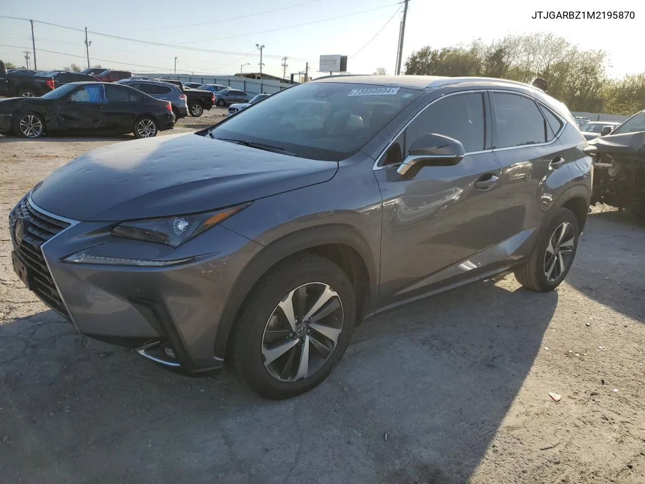 2021 Lexus Nx 300 Base VIN: JTJGARBZ1M2195870 Lot: 73850804