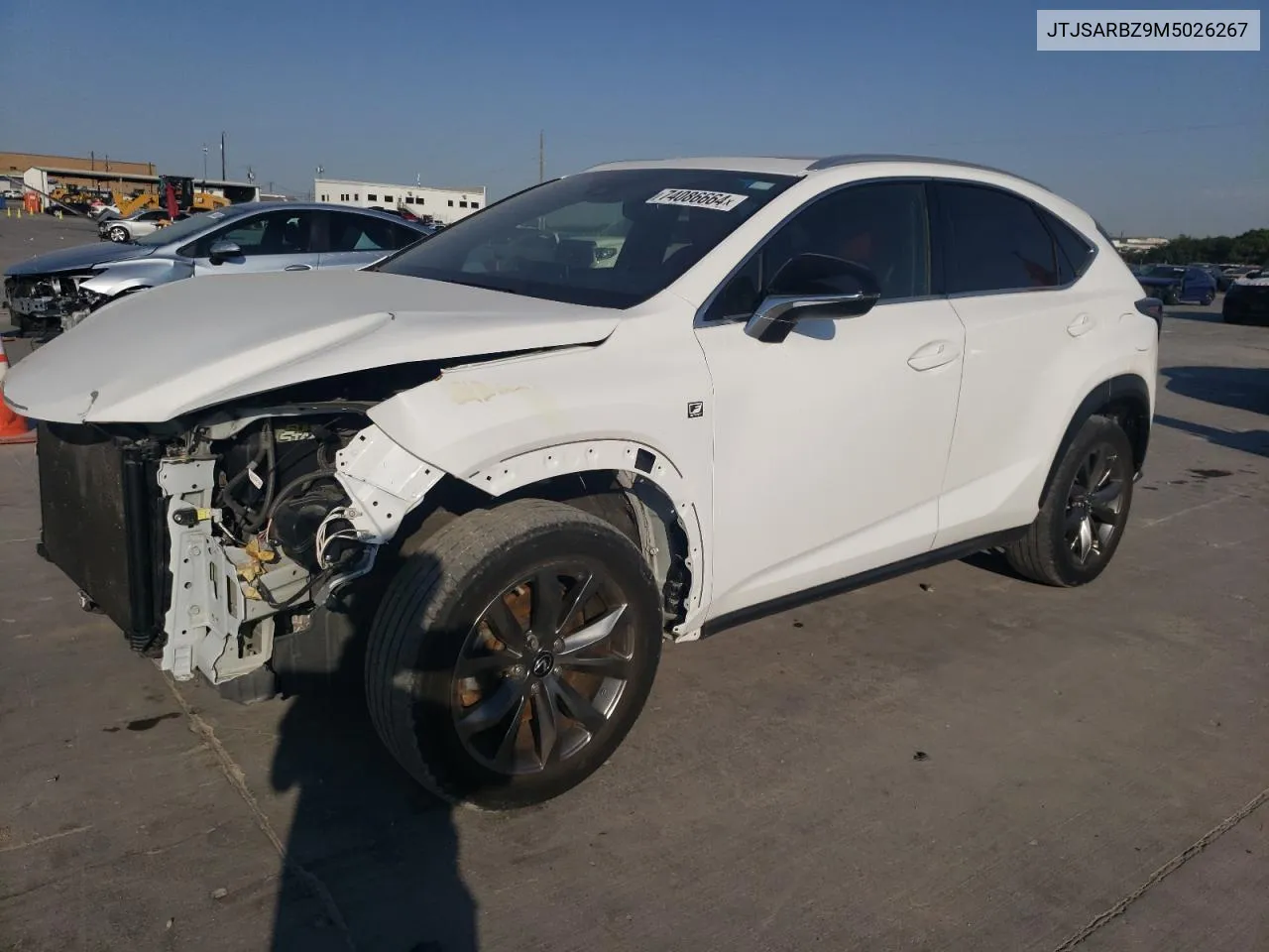 2021 Lexus Nx 300 Base VIN: JTJSARBZ9M5026267 Lot: 74086664