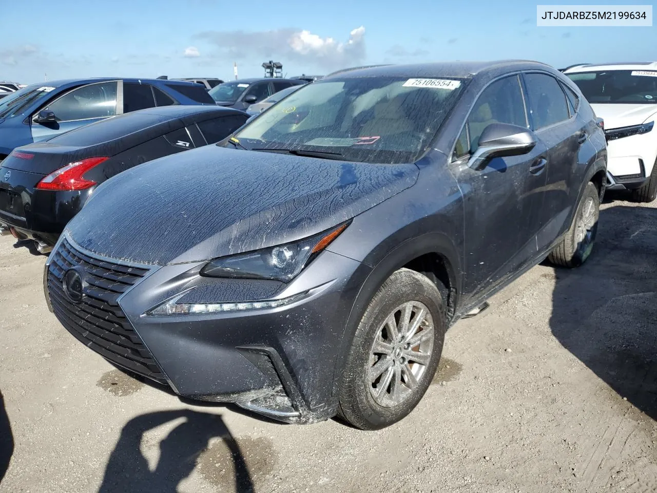 2021 Lexus Nx 300 Base VIN: JTJDARBZ5M2199634 Lot: 75106554