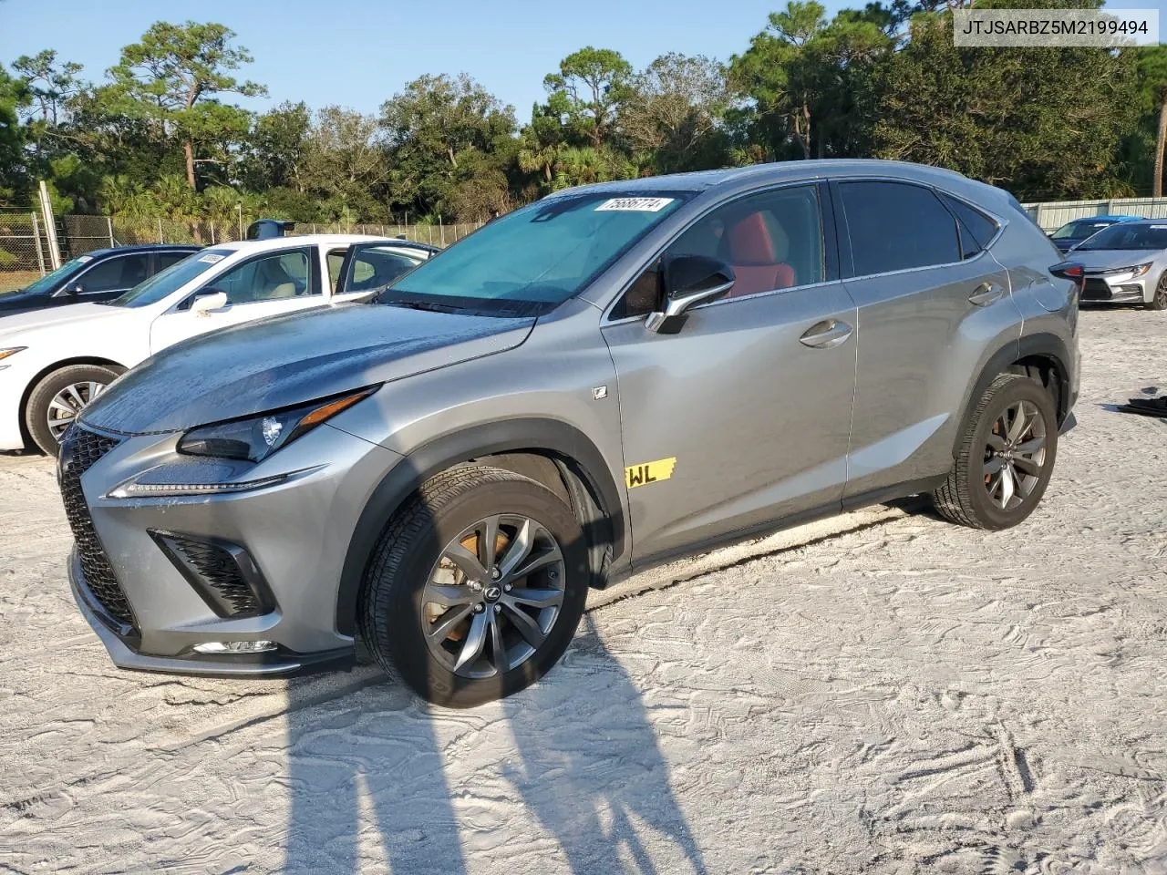 2021 Lexus Nx 300 Base VIN: JTJSARBZ5M2199494 Lot: 75686774