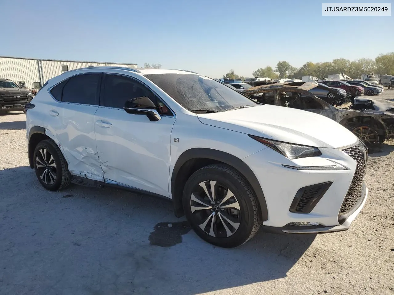 2021 Lexus Nx 300 Base VIN: JTJSARDZ3M5020249 Lot: 75921204