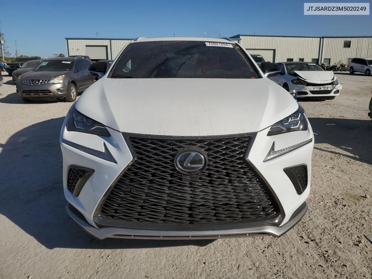 2021 Lexus Nx 300 Base VIN: JTJSARDZ3M5020249 Lot: 75921204