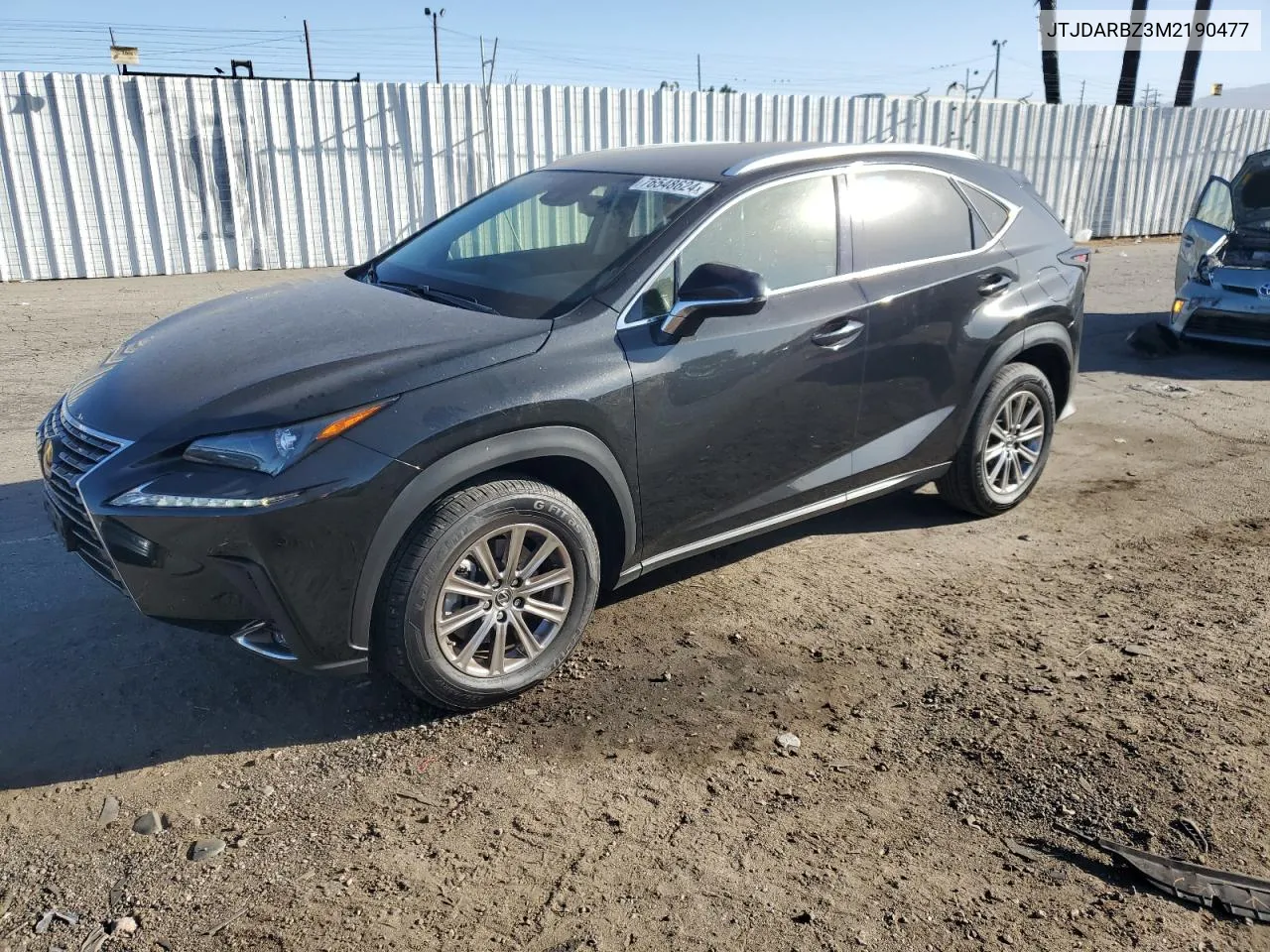 2021 Lexus Nx 300 Base VIN: JTJDARBZ3M2190477 Lot: 76548624