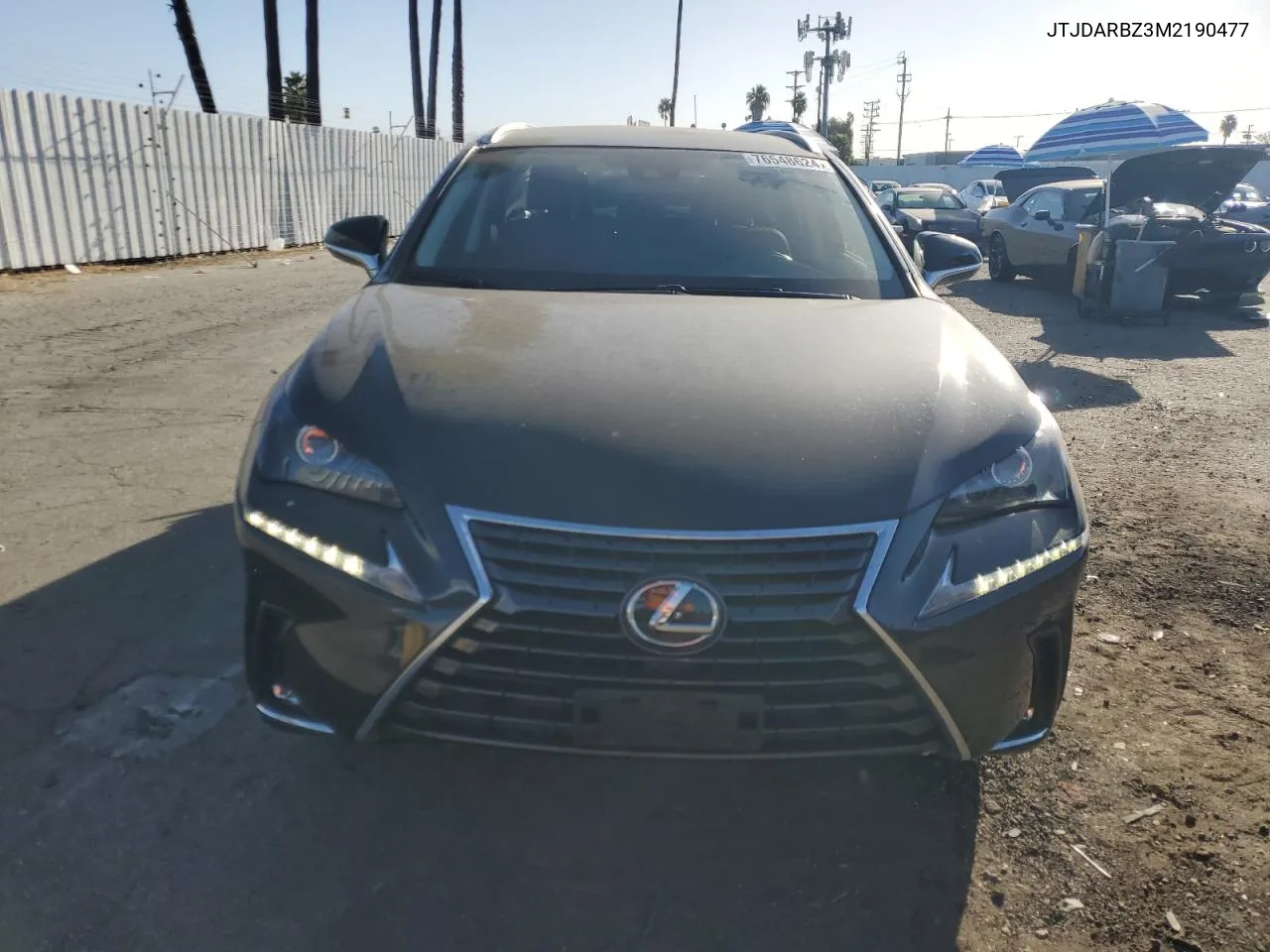 2021 Lexus Nx 300 Base VIN: JTJDARBZ3M2190477 Lot: 76548624