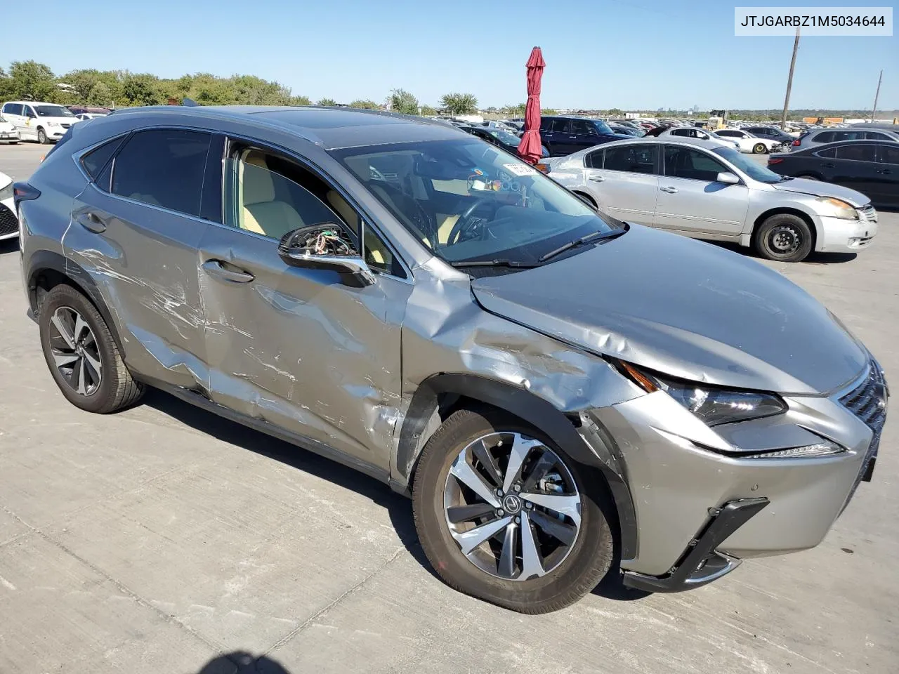 2021 Lexus Nx 300 Base VIN: JTJGARBZ1M5034644 Lot: 76576364