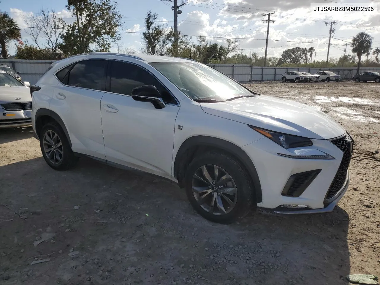 2021 Lexus Nx 300 Base VIN: JTJSARBZ8M5022596 Lot: 77222704