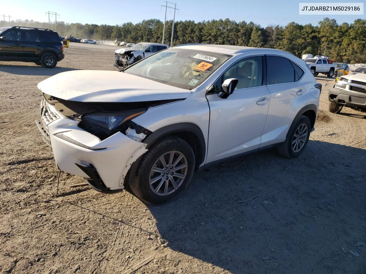 2021 Lexus Nx 300 Base VIN: JTJDARBZ1M5029186 Lot: 77378654