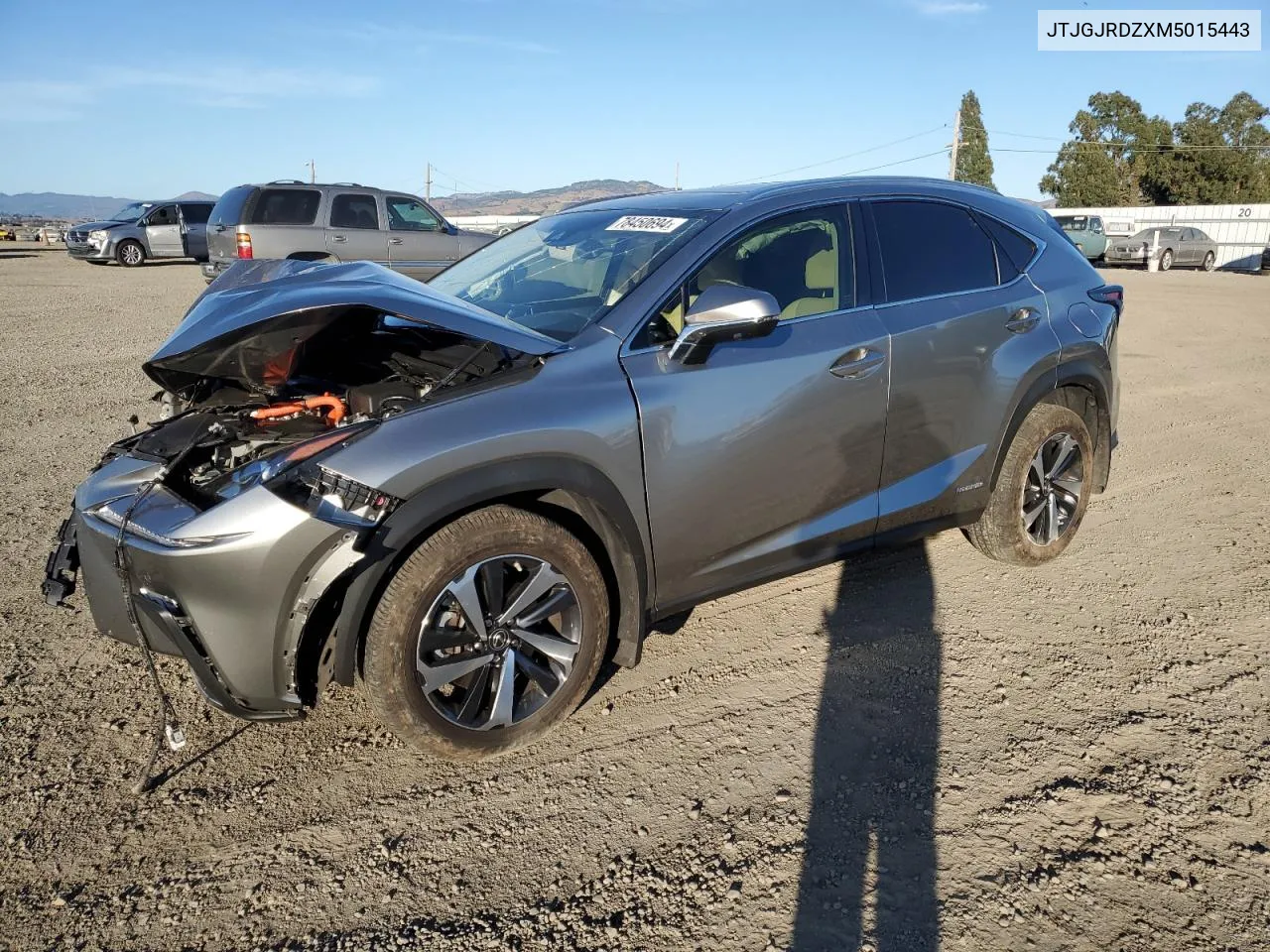 2021 Lexus Nx 300H Base VIN: JTJGJRDZXM5015443 Lot: 78450694