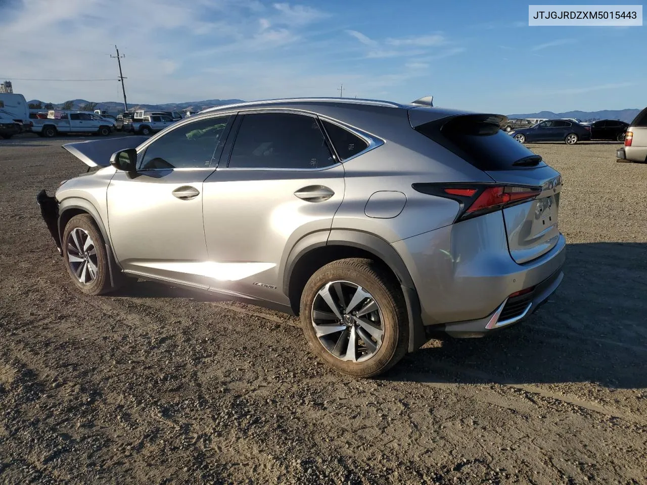 2021 Lexus Nx 300H Base VIN: JTJGJRDZXM5015443 Lot: 78450694