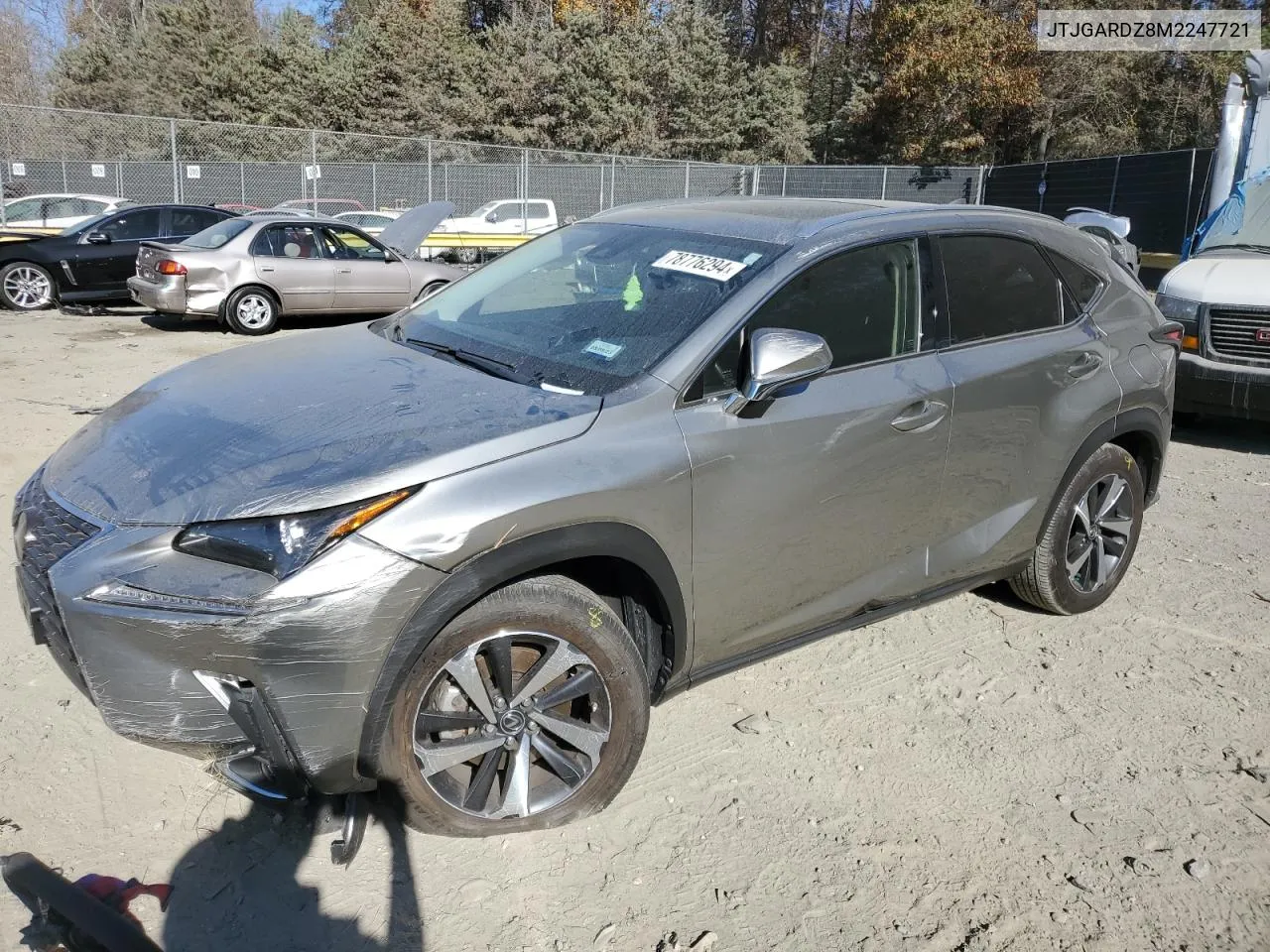 2021 Lexus Nx 300 Base VIN: JTJGARDZ8M2247721 Lot: 78776294