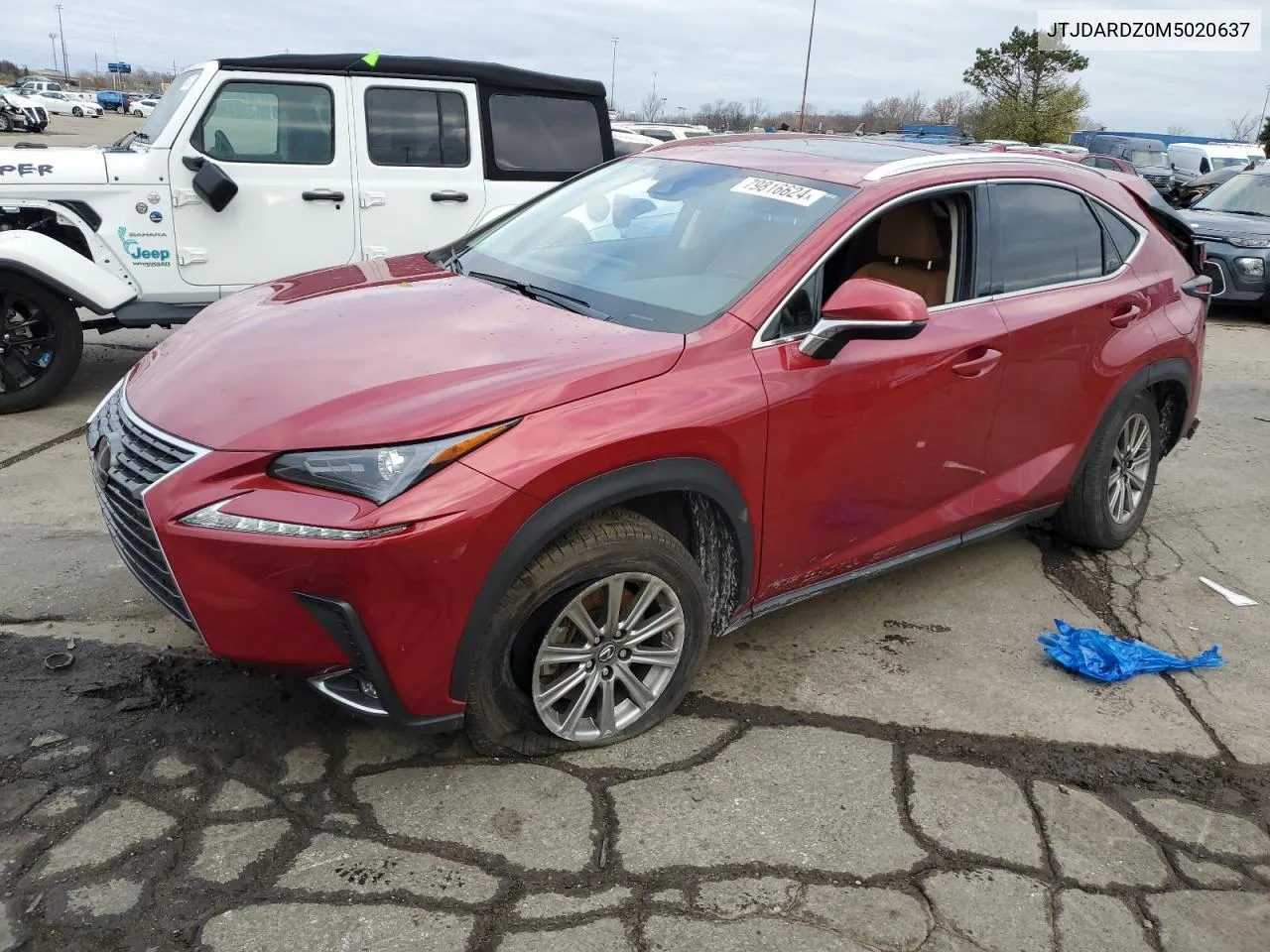 2021 Lexus Nx 300 Base VIN: JTJDARDZ0M5020637 Lot: 79816624