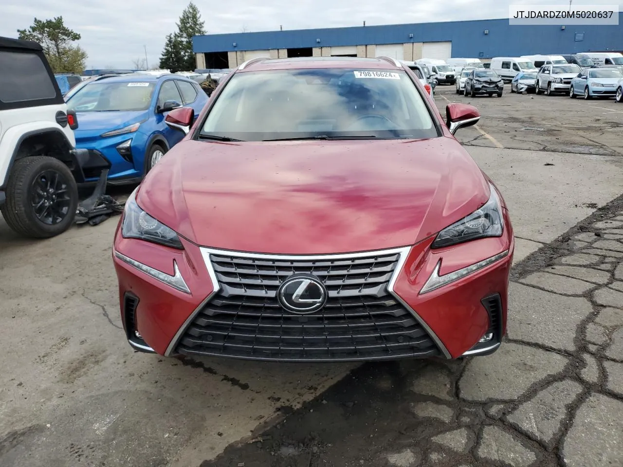 2021 Lexus Nx 300 Base VIN: JTJDARDZ0M5020637 Lot: 79816624