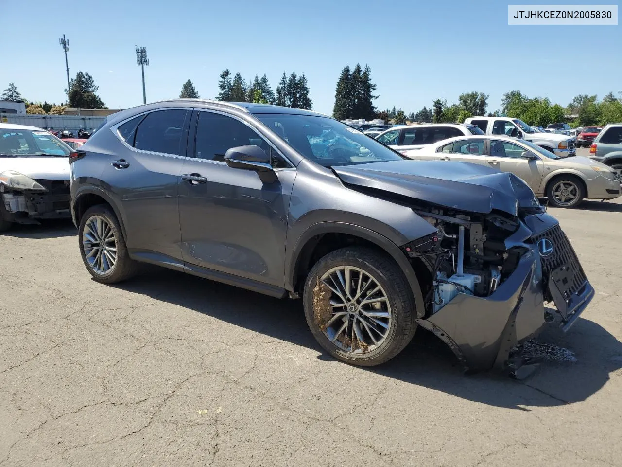 2022 Lexus Nx 350H VIN: JTJHKCEZ0N2005830 Lot: 54190294