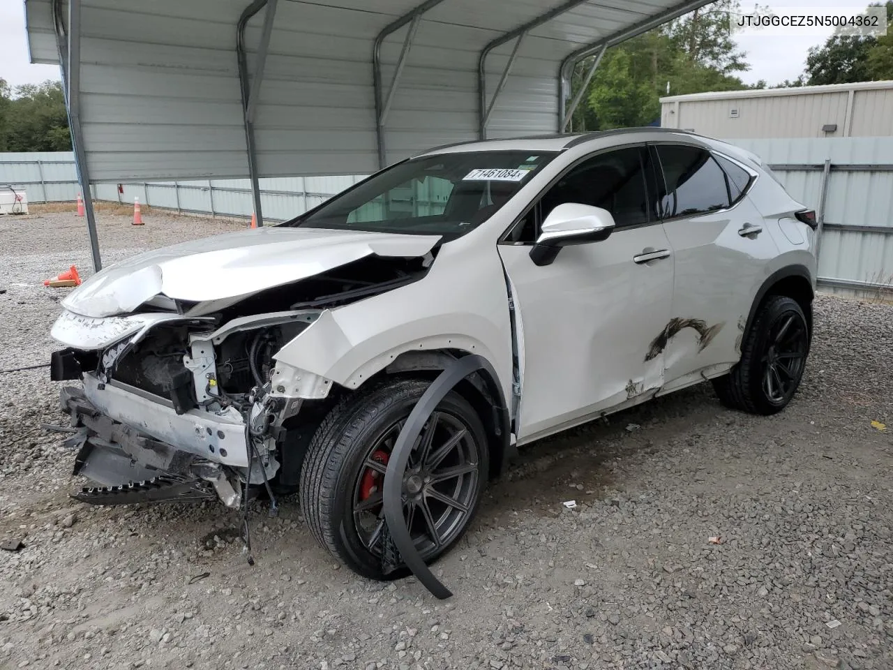 2022 Lexus Nx 350 VIN: JTJGGCEZ5N5004362 Lot: 71461084