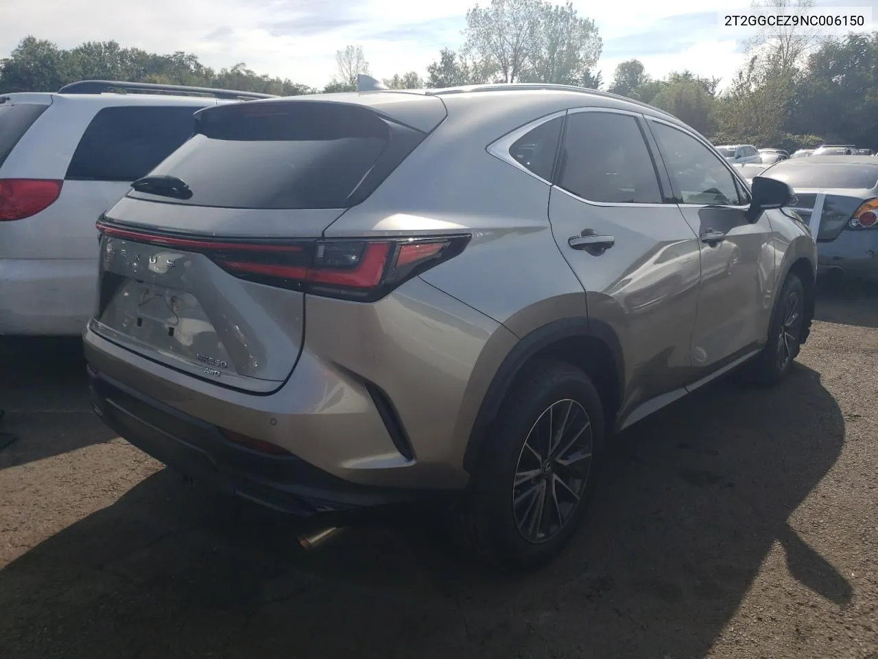 2022 Lexus Nx 350 VIN: 2T2GGCEZ9NC006150 Lot: 73580264