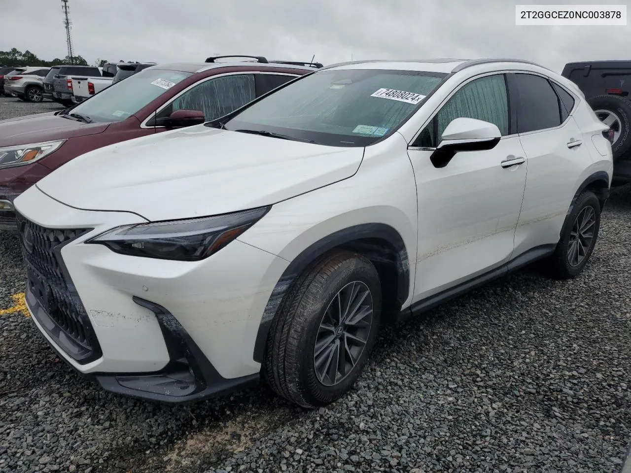 2022 Lexus Nx 350 VIN: 2T2GGCEZ0NC003878 Lot: 74808024