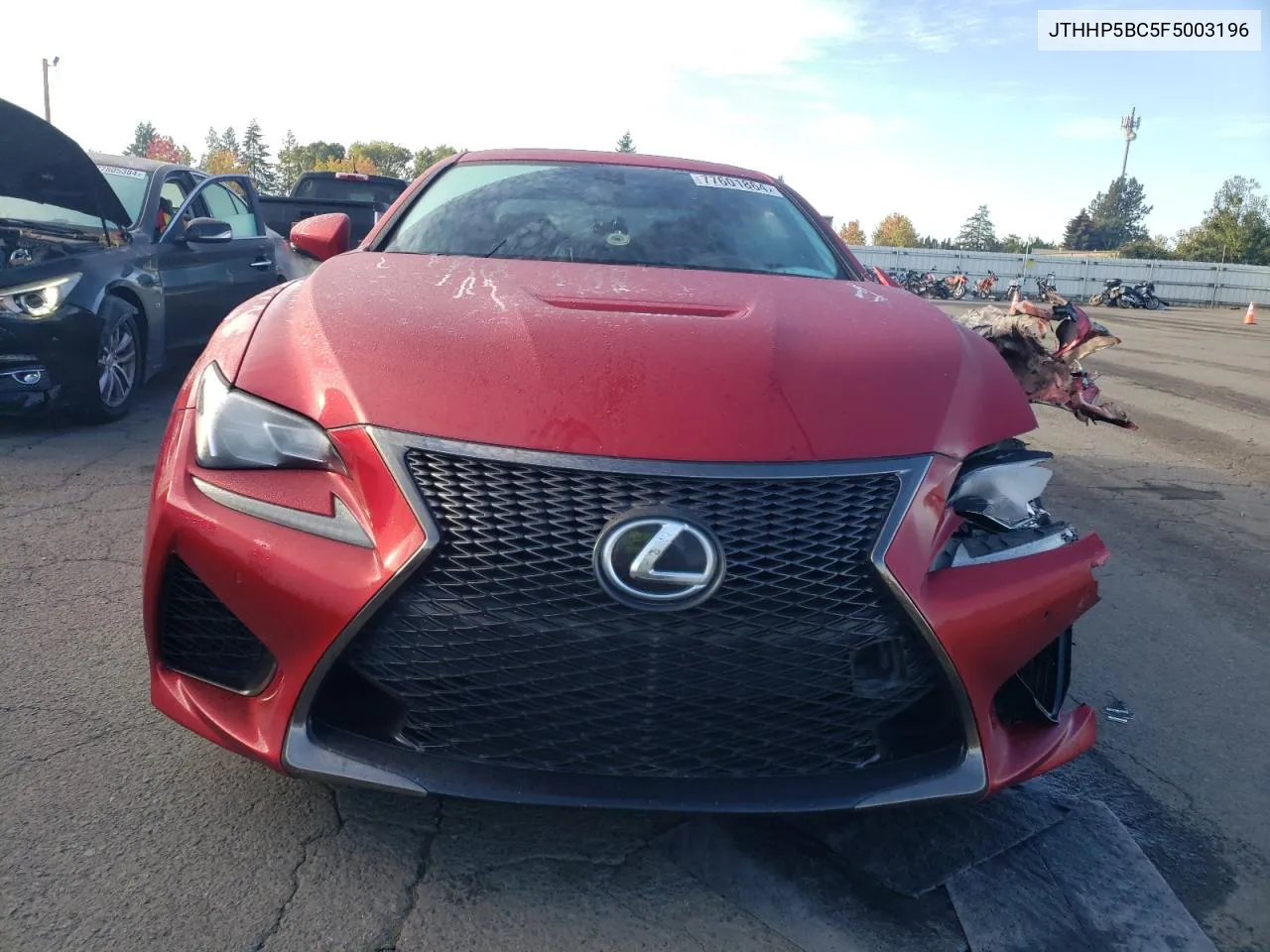 2015 Lexus Rc-F VIN: JTHHP5BC5F5003196 Lot: 77601864