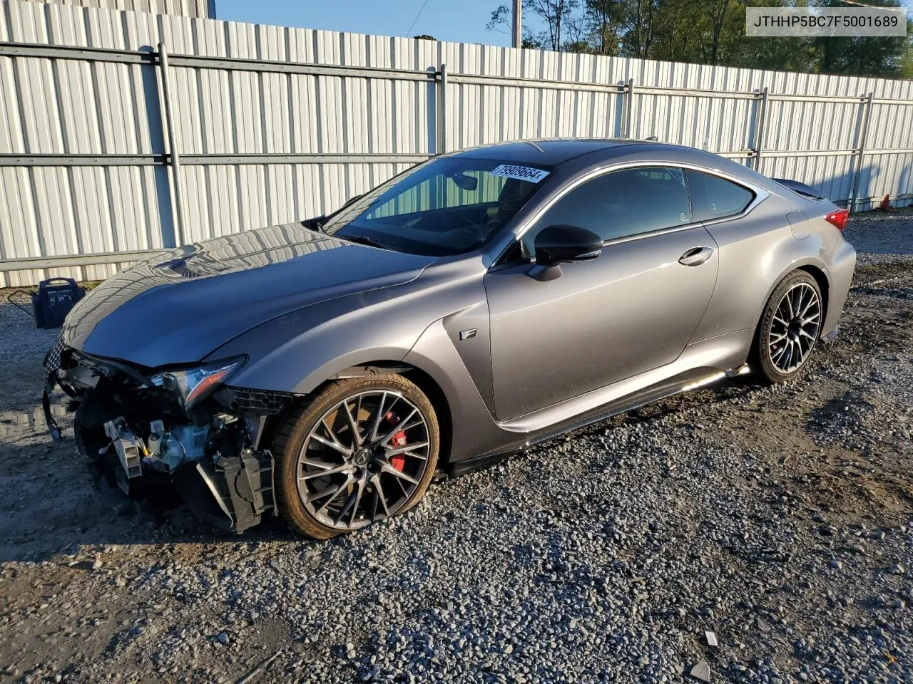 2015 Lexus Rc-F VIN: JTHHP5BC7F5001689 Lot: 79909664