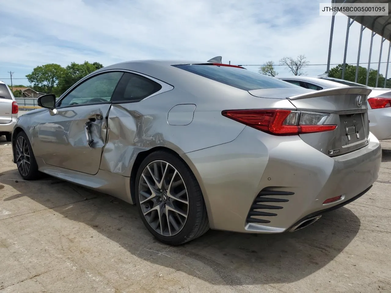 2016 Lexus Rc 300 VIN: JTHSM5BC0G5001095 Lot: 58858124