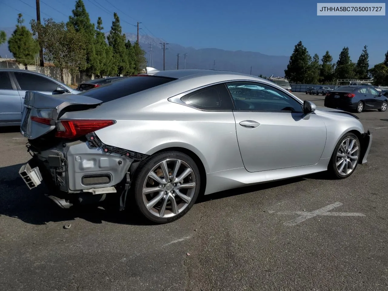 2016 Lexus Rc 200T VIN: JTHHA5BC7G5001727 Lot: 72089444