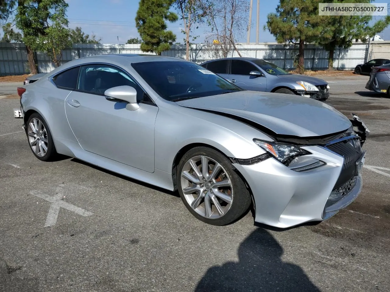 JTHHA5BC7G5001727 2016 Lexus Rc 200T